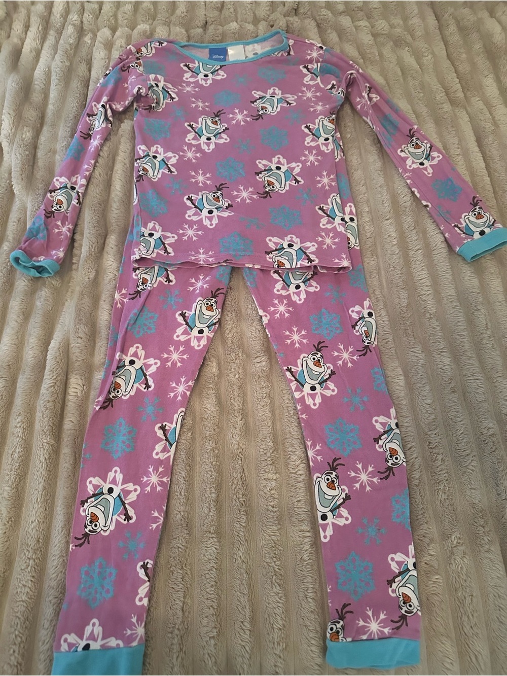 Kids Purple Olaf Snowflake Pajama Set - Disney